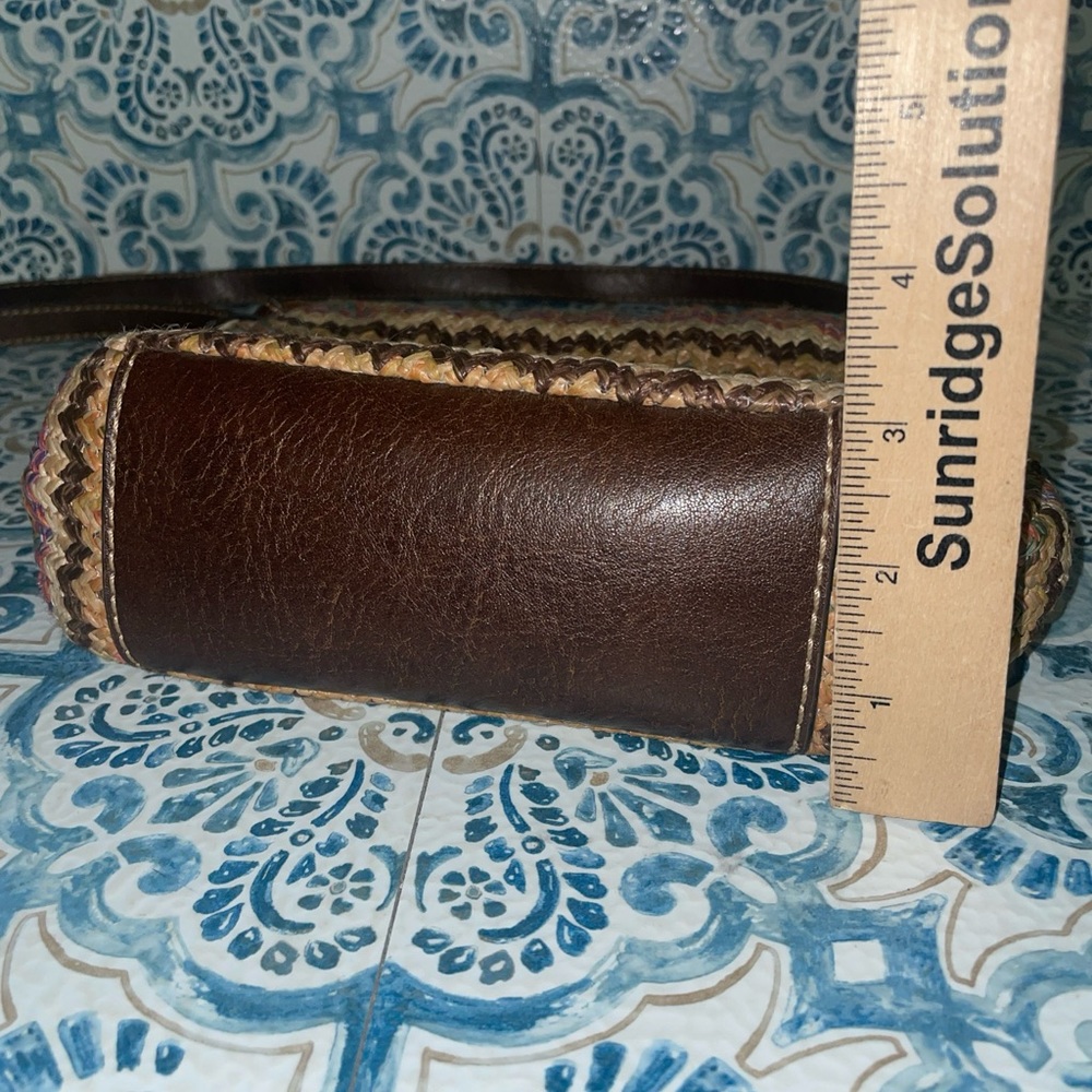 Fossil Key Per Multi Zig Zag Straw Woven Shoulder… - image 7